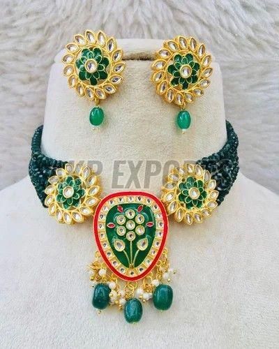 Handmade Meenakari Kundan Necklace Set