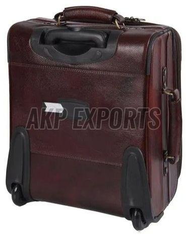 Large Capacity Leather Trolley Bag