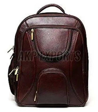 Luxury Brown Leather Backpack Bag