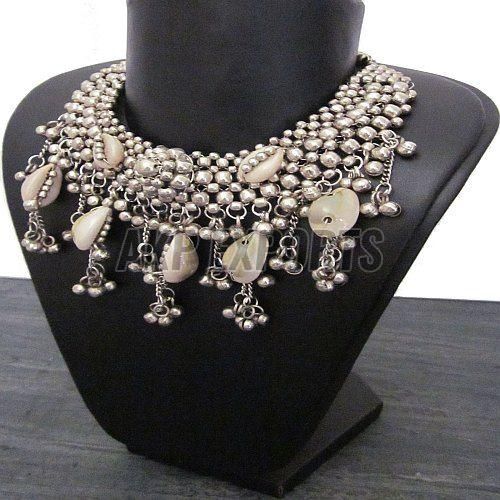 Oxidized Silver Brass Boho Necklace