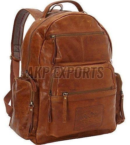 Stylish Brown Leather Backpack Bag