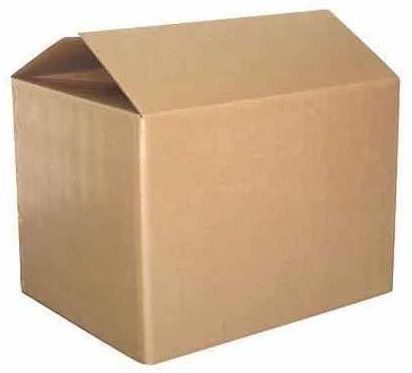 Brown Rectangular Kraft Paper Corrugated Box