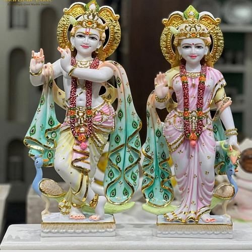 Marble Radha Krishna Statue