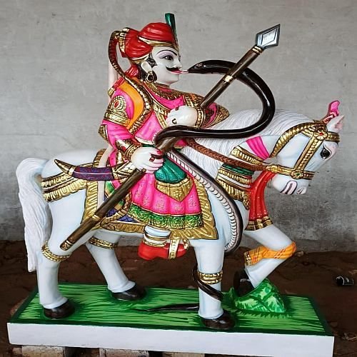 Marble Veer Tejaji Statue
