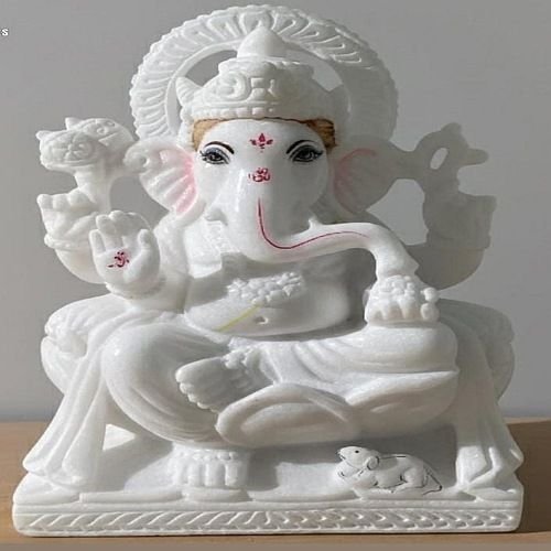 White Marble Ganesha Statue