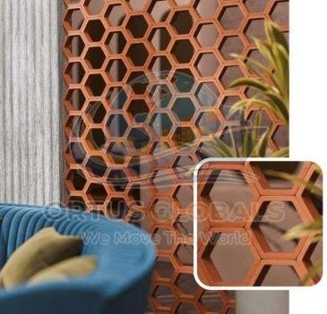 Hexagon Terracotta Window Clay Jali