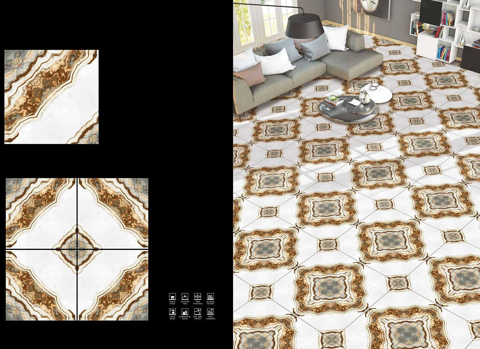 Book Match Porcelain Floor Tile