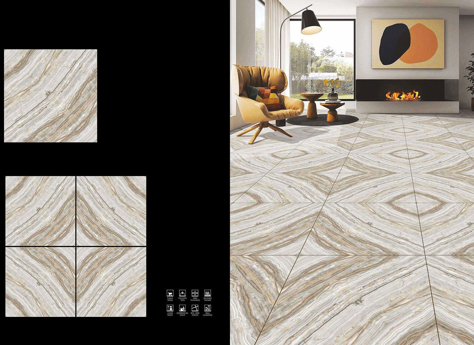 Marble Pattern Porcelain Floor Tile