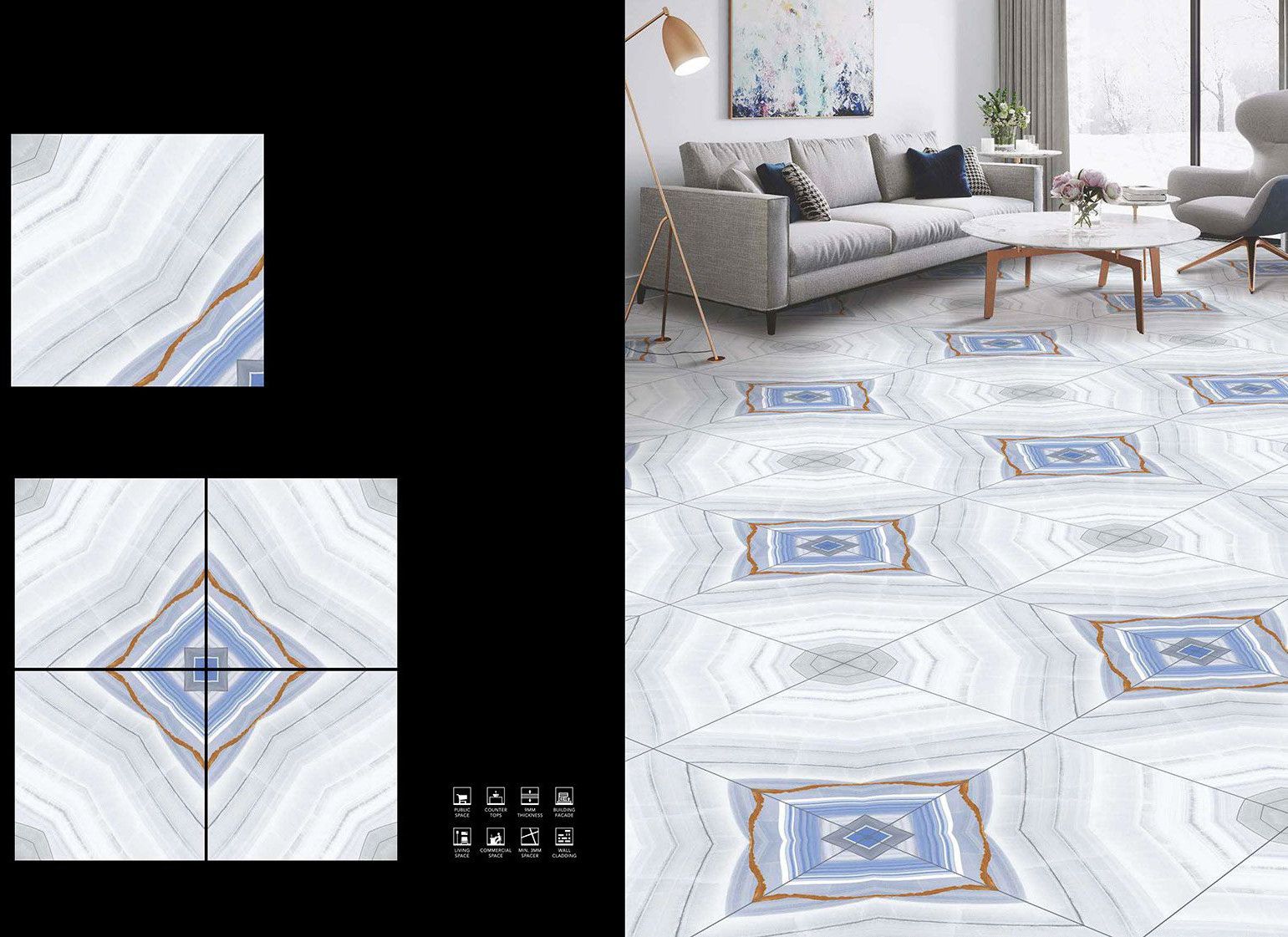 Rangoli Porcelain Floor Tile