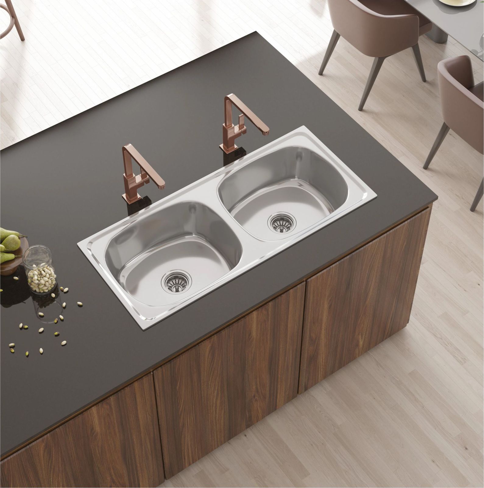 Stainless Steel Double Bowl Kitchen Sink