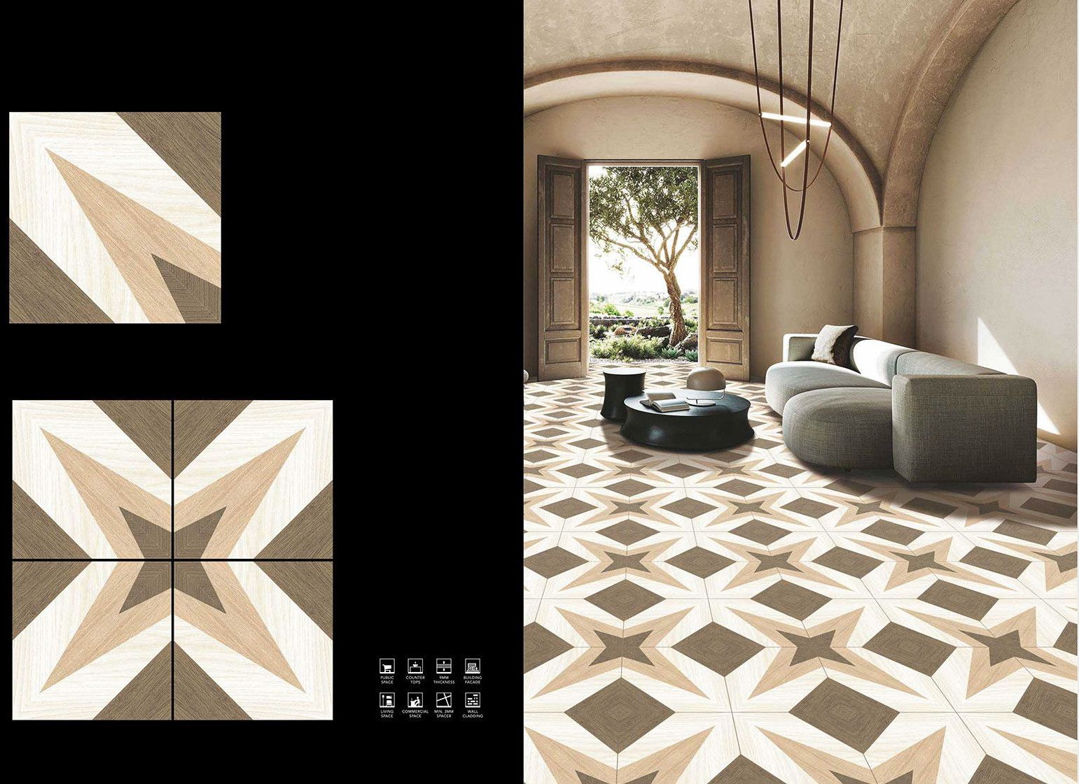 Star Pattern Porcelain Floor Tile