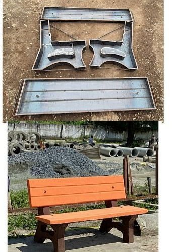 Rectangular Polished Garden Bench Mould