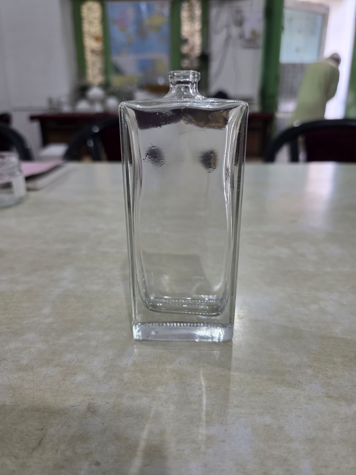 Flat Square Perfume Glass Bottle