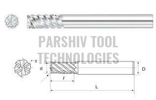 6 Flute Solid Carbide Corner Radius End Mills