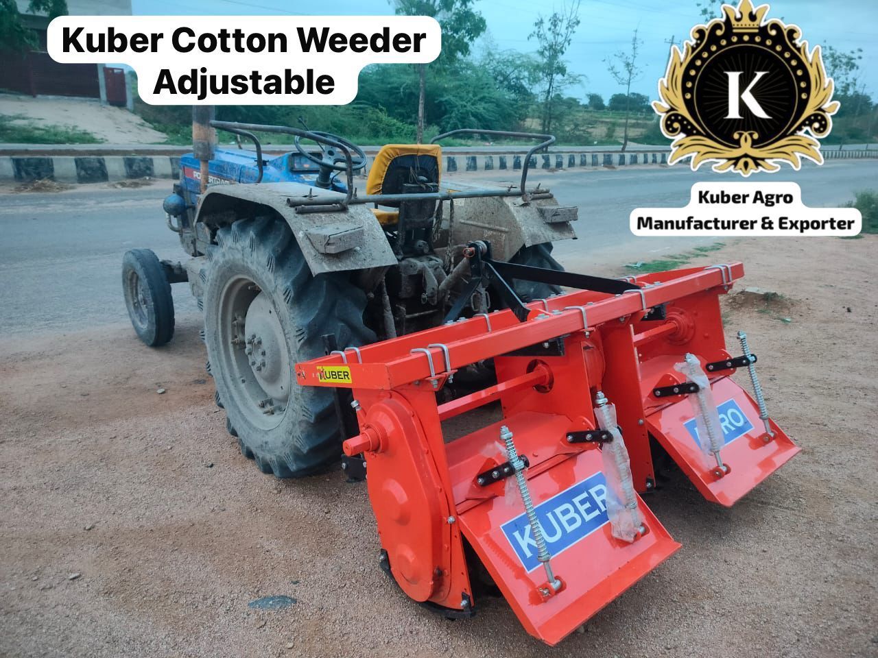 Kuber Double Row Cotton Weeder Adjustable