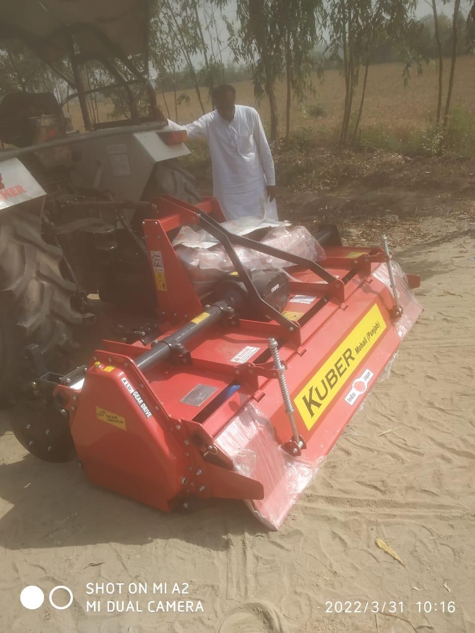 Kuber Double Shaft Rotavator 6 Ft to 10 Ft HD