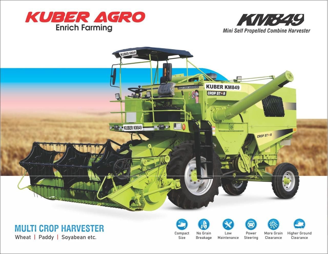 Kuber Harvester Combine KM849