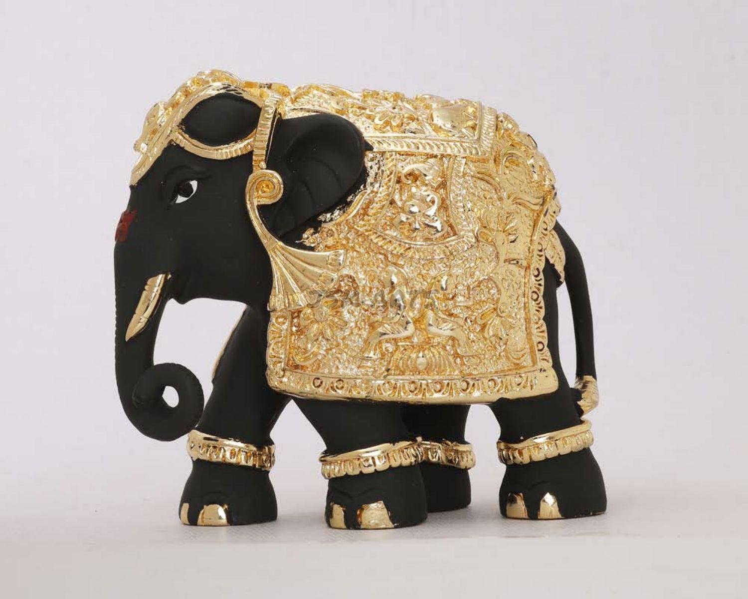Black Elephant Decorative Idols