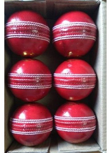 Red Leather Cricket Ball