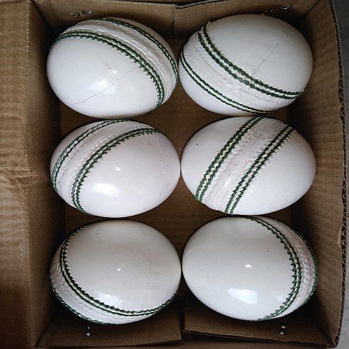 White Leather Cricket Ball