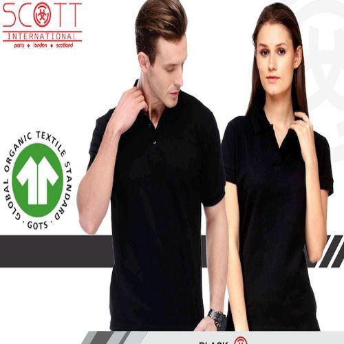 Cotton Scott International Black Polo T-Shirt Set