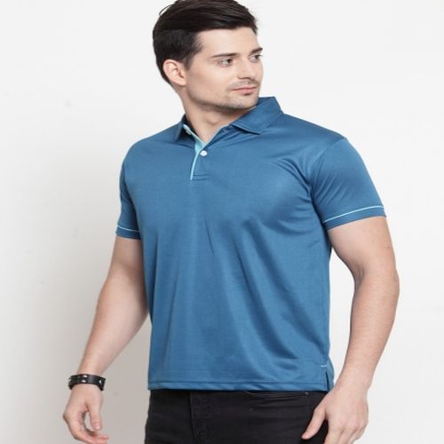 Mens Deccan Blue with Electric Blue Scott Dry Fit Polo T-Shirt
