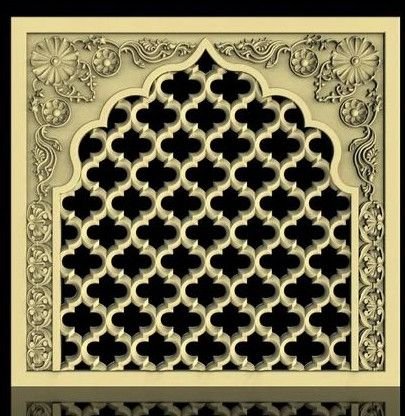 CNC Carved MDF Jali Wall Panel