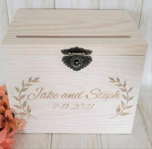 Personalized Wooden Wedding Card Box