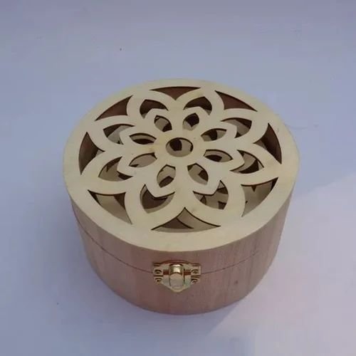 Round Cutwork Wooden Gift Box