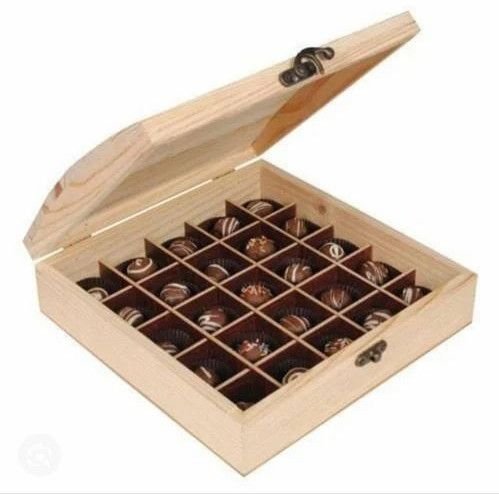 Wooden Chocolate Partition Storage Gift Box