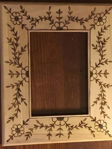 Wooden Floral Design Photo Frame