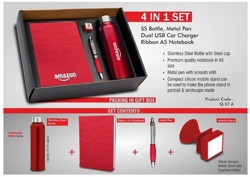 4 In 1 Scarlet Executive Office Essentials Corporate Gift Set