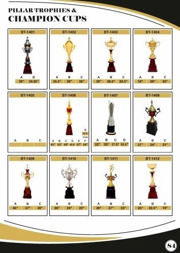Champion Cup Pillar Trophy for Sports & Corporate Awards