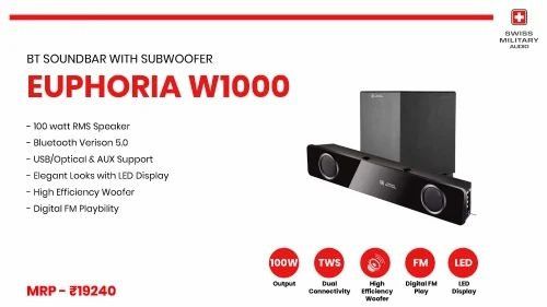 Euphoria W1000 Bluetooth Soundbar with Powerful Subwoofer