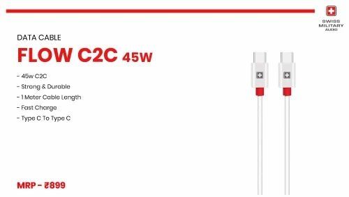 Flow C2C 45W Fast Charge Type-C Cable