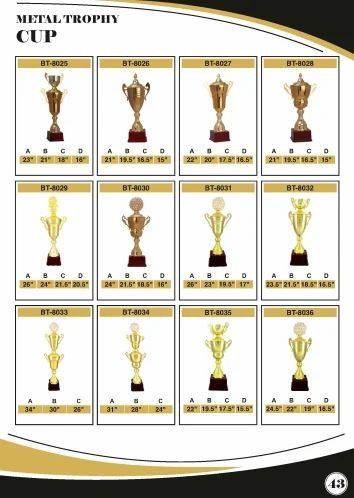 Metal Trophy Cup for Sports & Corporate Awards