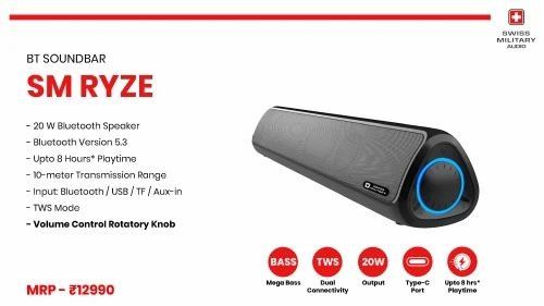 SM Ryze Portable Bluetooth Soundbar with Mega Bass