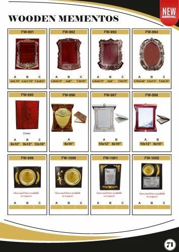 Wooden Memento Trophy for Corporate & Institutional Awards