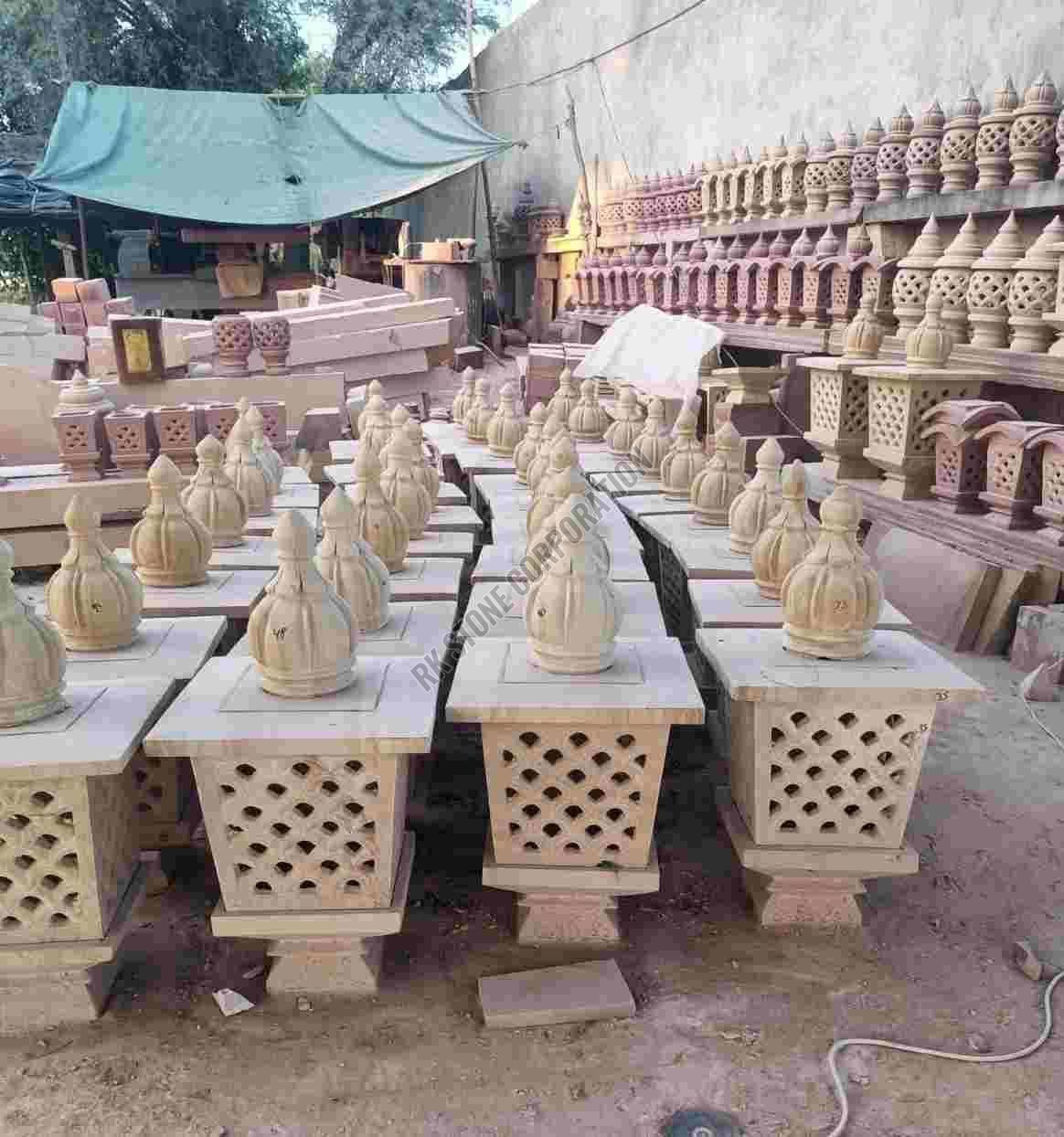 Custom Made Sandstone Lamp Post