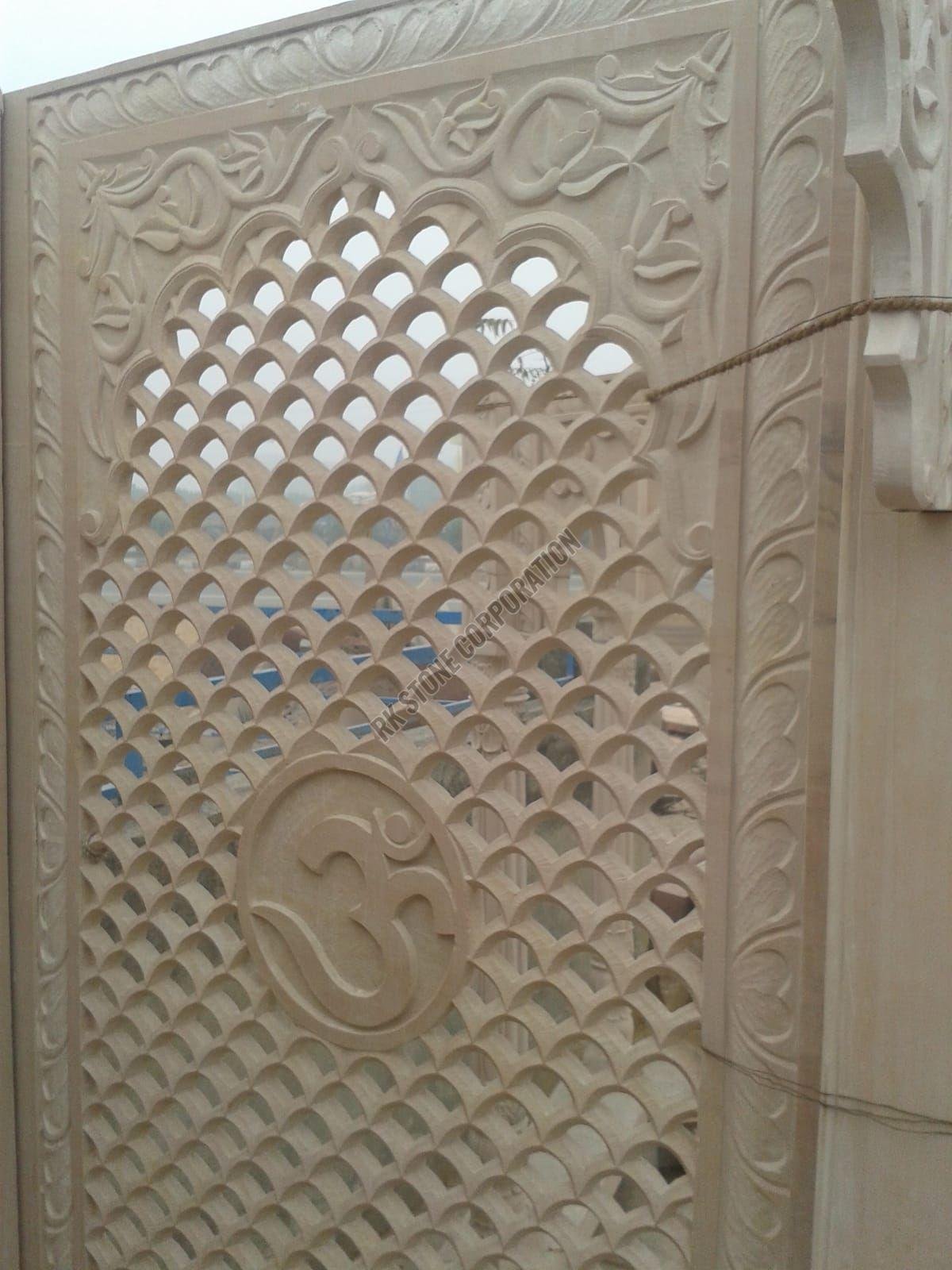 Designer Sandstone Grill for Temple