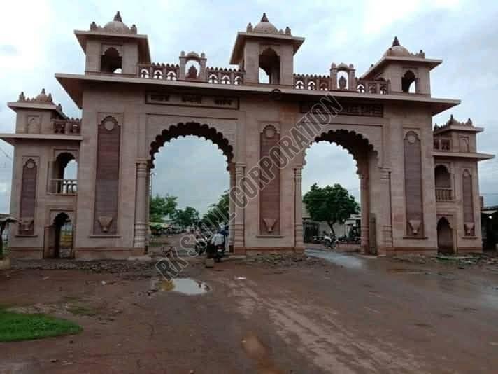 Hand Carved Sandstone Temple Entry Gate