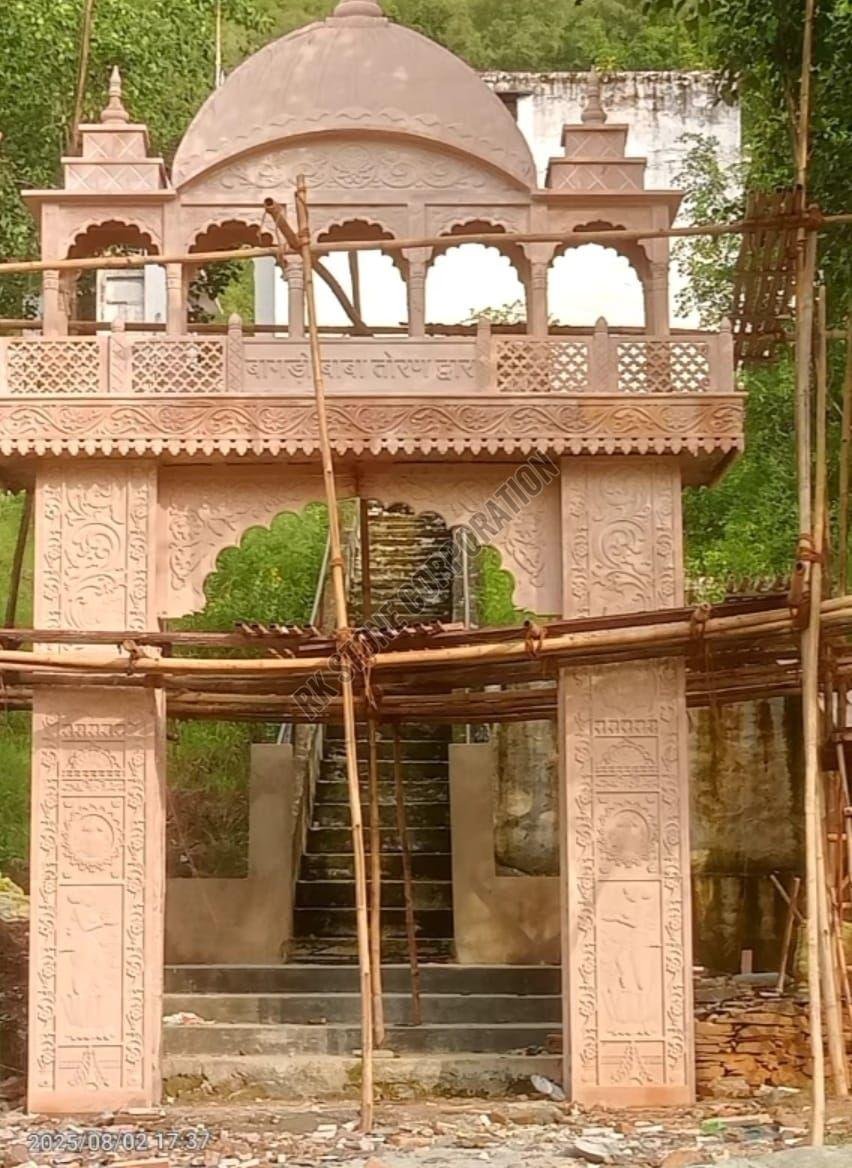 Heavy Duty Sandstone Entry Gate for Temple