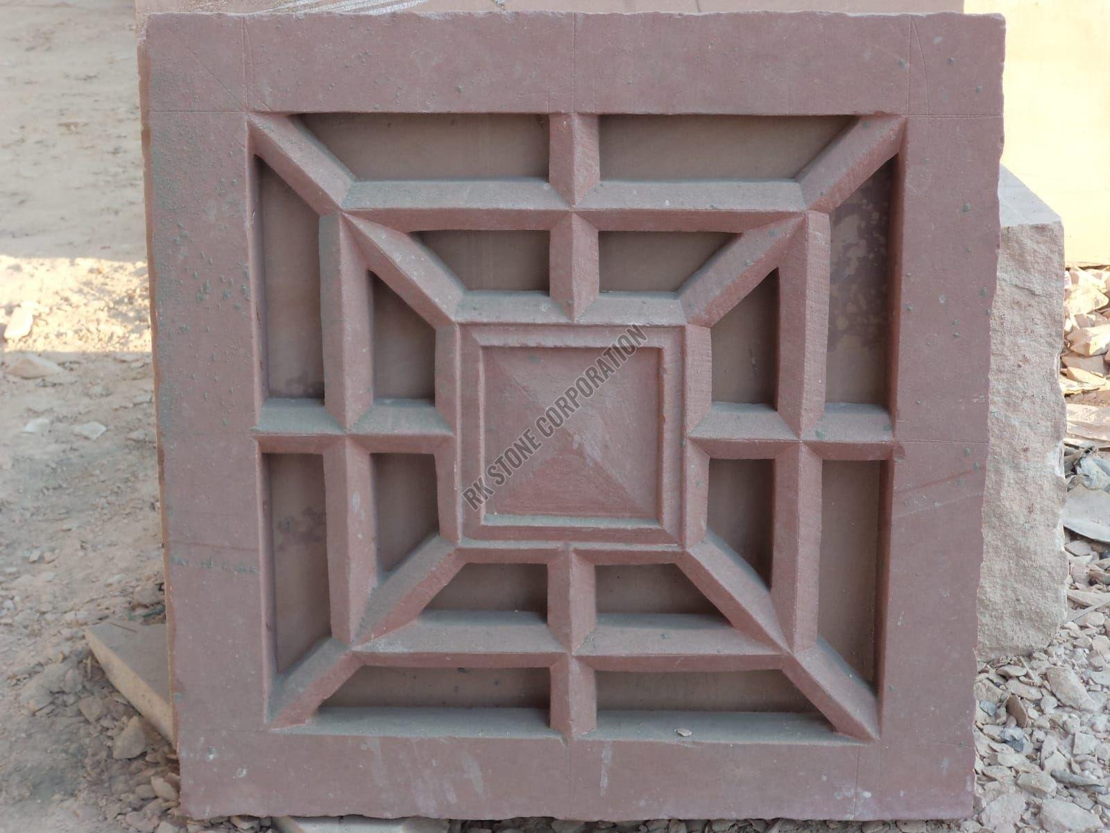 Premium Red Sandstone Jali