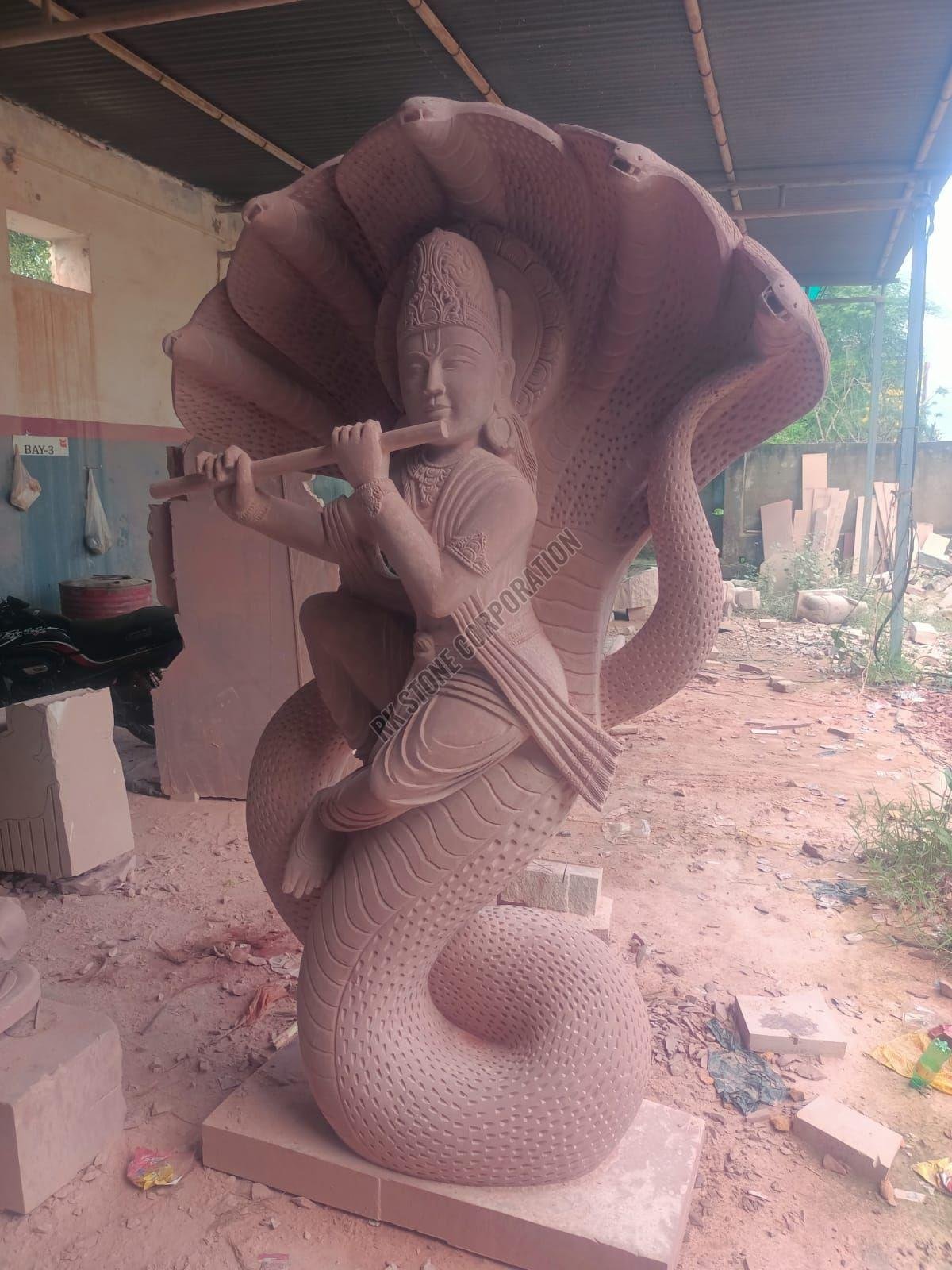 Sandstone Standing Vishnu Bhagwan Statue