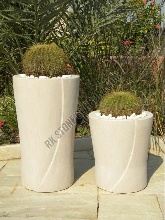 White Sandstone Garden Planter