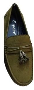 Mens Green Velvet Loafer Shoes