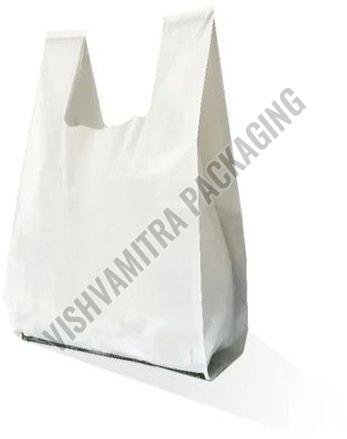 D Cut Plain White Compostable Grocery Bag