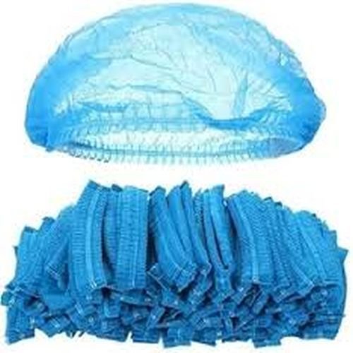 21 Inch Blue Disposable Bouffant Cap