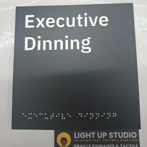 Dinning Braille Signage