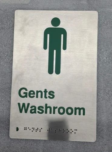 Gents Toilet Braille Signage